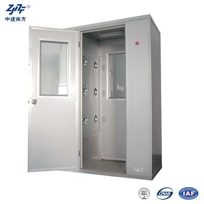 स्टेनलेस स्टील सामग्री और कस्टम समग्र आयाम के साथ स्वच्छ कक्ष वायु स्नान