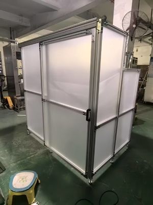 पारदर्शी बाड़े के साथ सकारात्मक दबाव वाले स्वच्छ कक्ष बूथ में बनाए रखा गया, लघु स्थापना चक्र