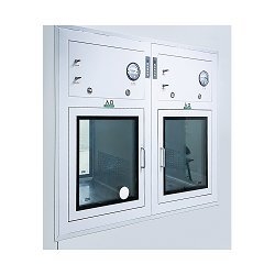 यूवी लाइट के साथ अनुकूलन योग्य दोहरे-दरवाजे वाला क्लीनरूम पास बॉक्स